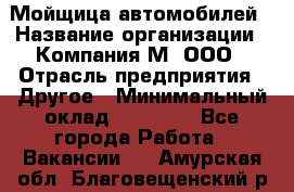 Мойщица автомобилей › Название организации ­ Компания М, ООО › Отрасль предприятия ­ Другое › Минимальный оклад ­ 14 000 - Все города Работа » Вакансии   . Амурская обл.,Благовещенский р-н